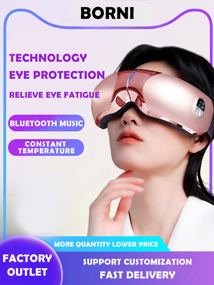Pliable Multi-Fréquence 3D Airbag Cover Eye And Temple Massage Therapy Wireless Eye Massager